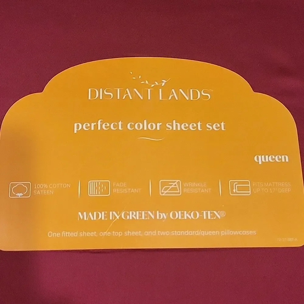 Distant Lands Perfect Color Wrinkle Resistant Sheet, Queen